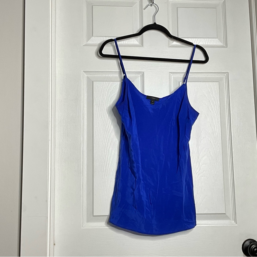 JCrew - Blue Satin Tank - Size Medium
